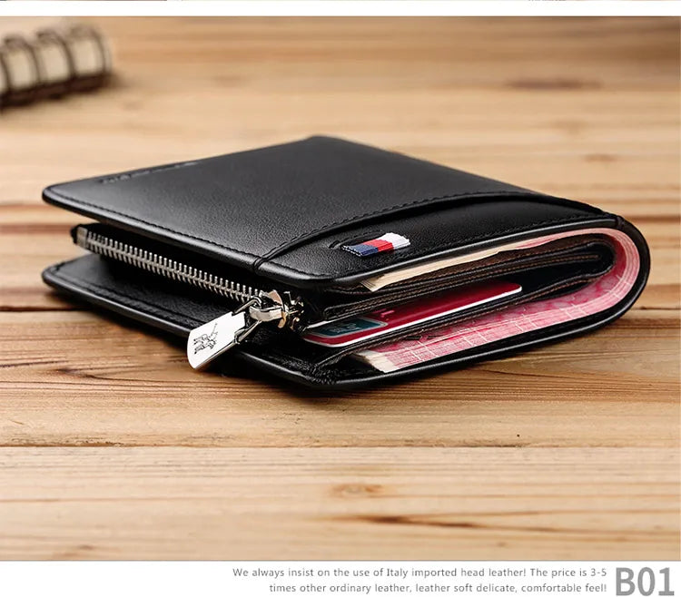 Genuine leather Wallet men's wallet business card holder business