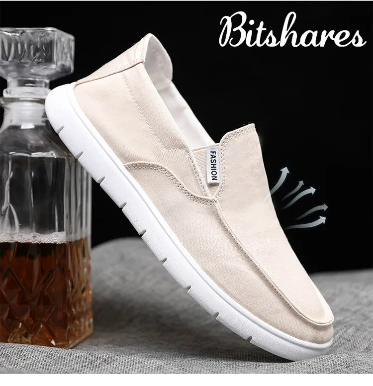 Fashion Slip-on Men's Canvas Shoes Breathable Lightweight Comfortable