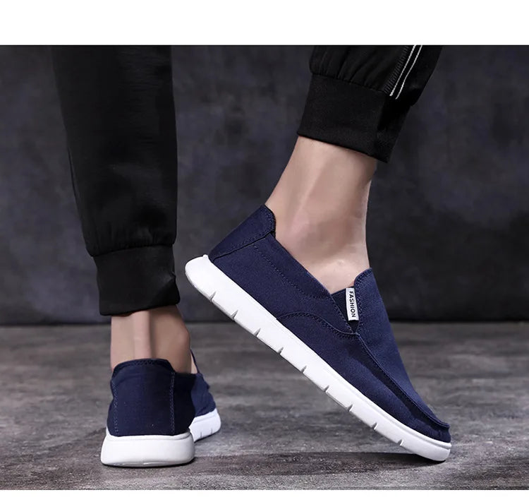 Fashion Slip-on Men's Canvas Shoes Breathable Lightweight Comfortable