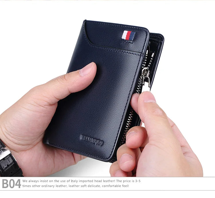 Genuine leather Wallet men's wallet business card holder business