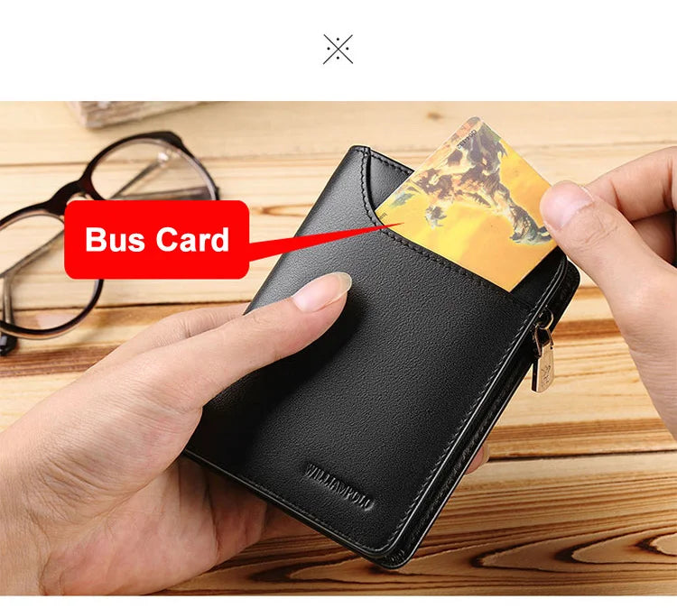 Genuine leather Wallet men's wallet business card holder business