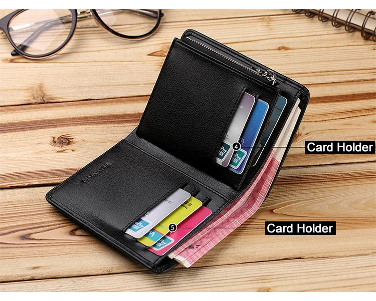 Genuine leather Wallet men's wallet business card holder business