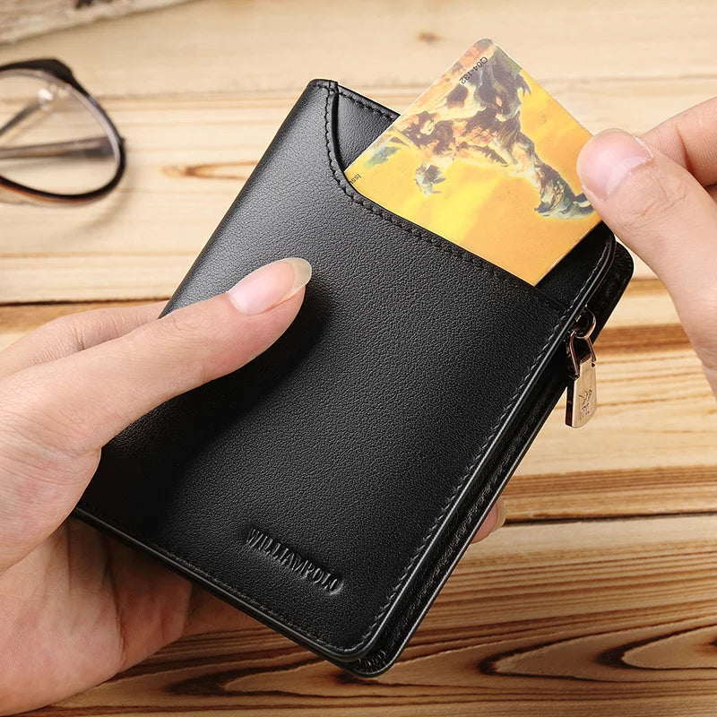 Genuine leather Wallet men's wallet business card holder business