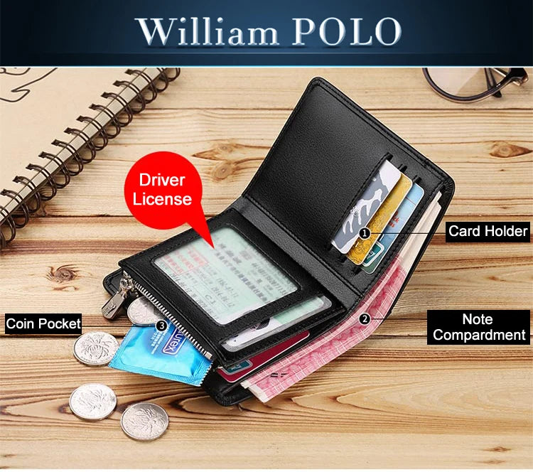 Genuine leather Wallet men's wallet business card holder business