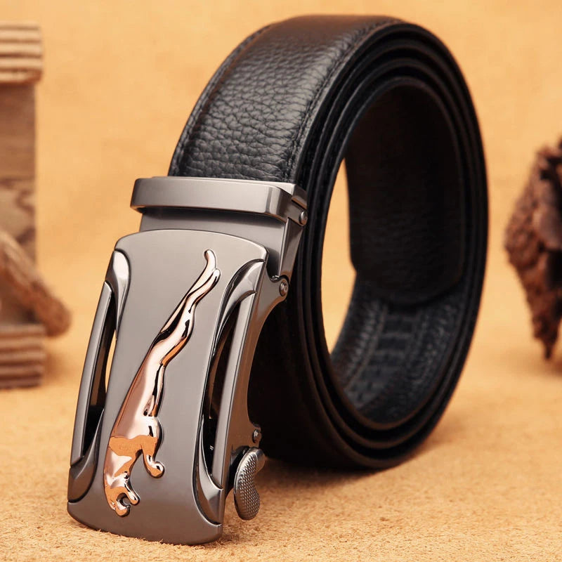 Belt Men's Genuine Leather Pure Cowhide Automatic Buckle For Style