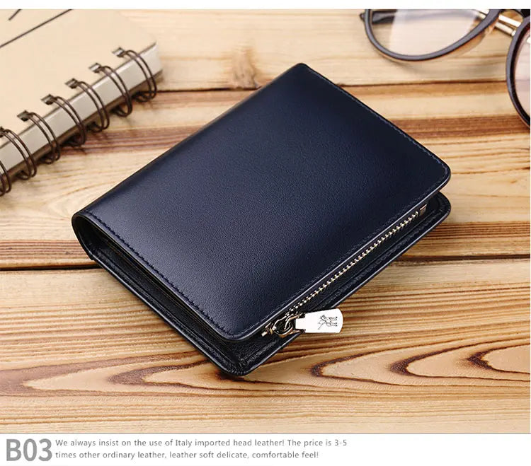 Genuine leather Wallet men's wallet business card holder business