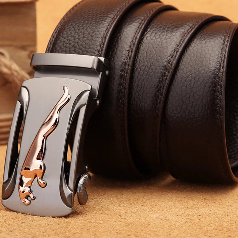 Belt Men's Genuine Leather Pure Cowhide Automatic Buckle For Style