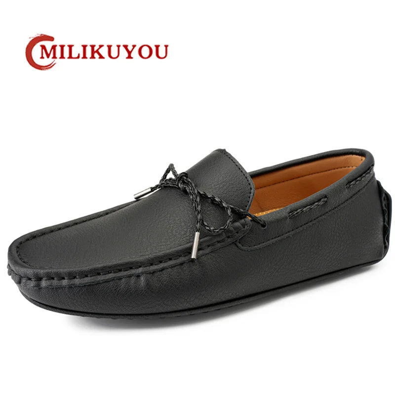 Genuine Leather Men Casual Shoes Luxury Brand Mens Loafers