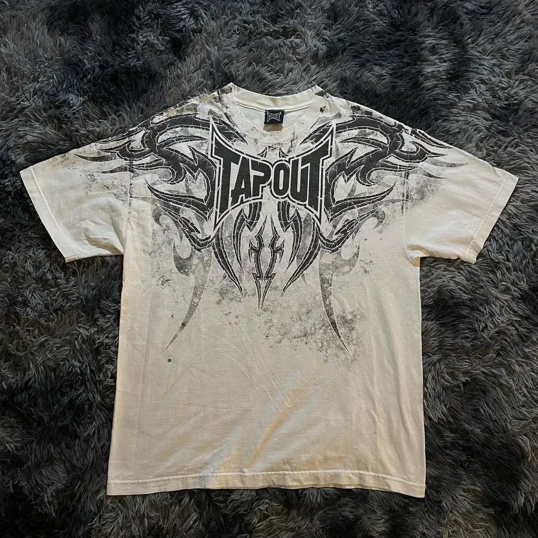 Streetwear Tapout T Shirt Y2K Mens Hip Hop Letter Graphic Print