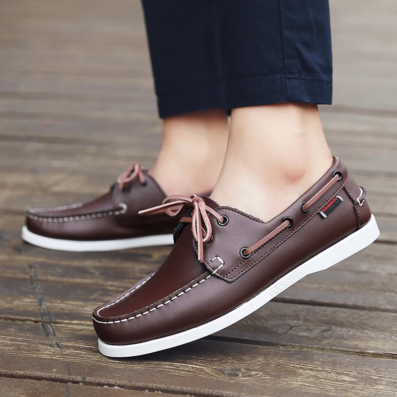 New genuine leather loafers for men's Moccasin driving shoes