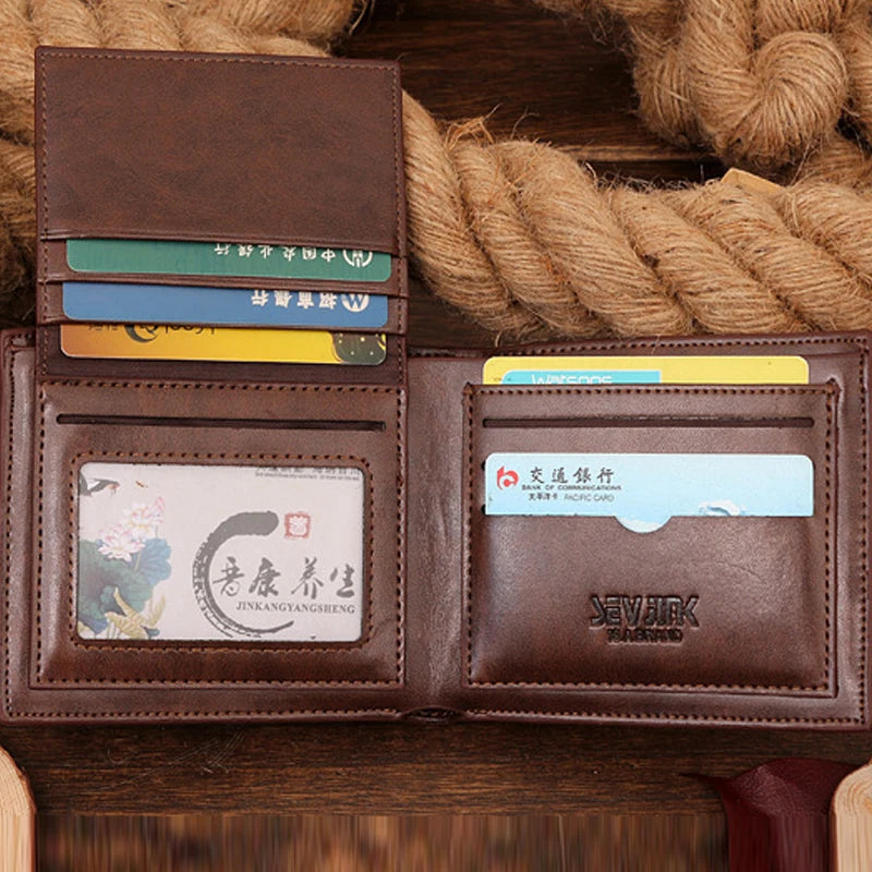 Crocodile Grain Genuine + PU Leather Short Design Wallet Fashion