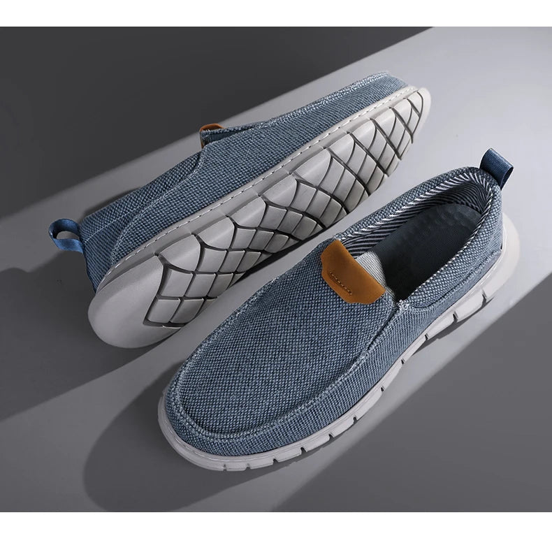 Soothing Breathable Canvas Shoes Men Loafers Slip On Summer