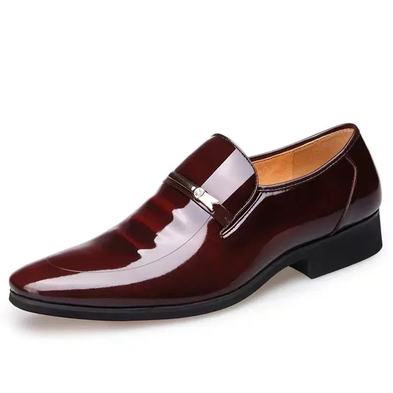 Luxury Business Oxford Leather Shoes Men Breathable Patent