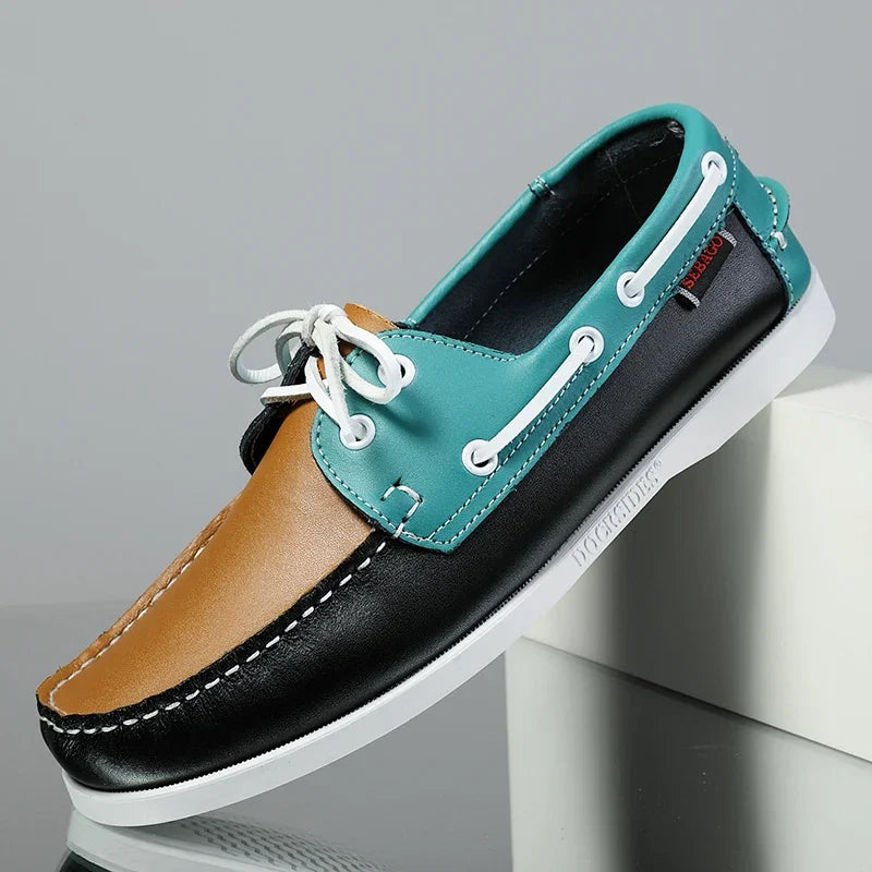 New genuine leather loafers for men's Moccasin driving shoes