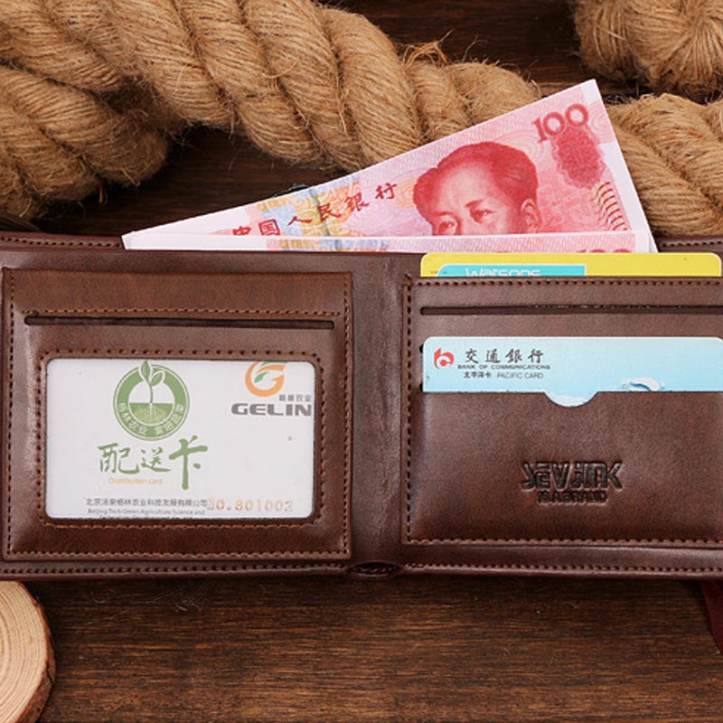 Crocodile Grain Genuine + PU Leather Short Design Wallet Fashion