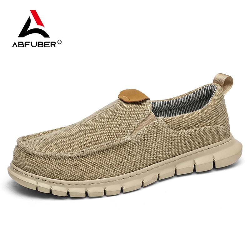 Soothing Breathable Canvas Shoes Men Loafers Slip On Summer