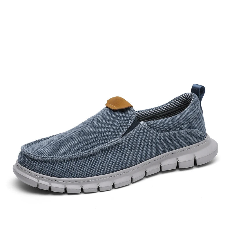 Soothing Breathable Canvas Shoes Men Loafers Slip On Summer