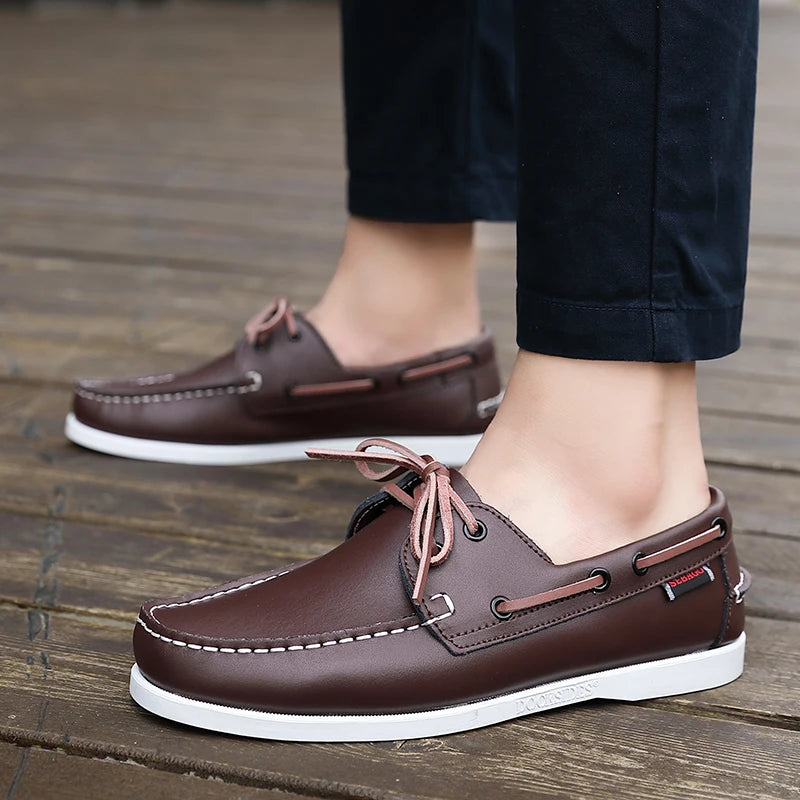 New genuine leather loafers for men's Moccasin driving shoes