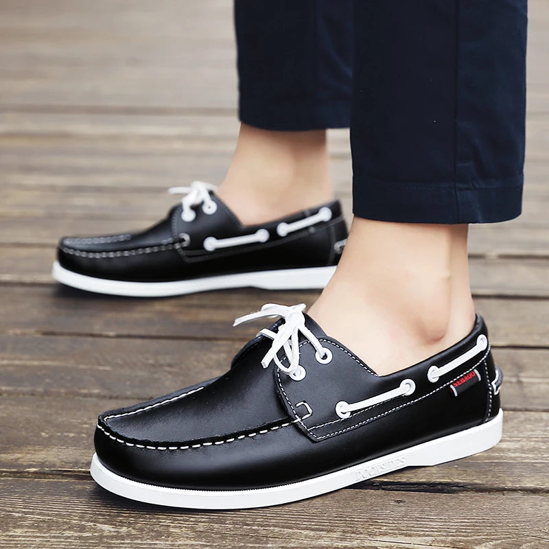 New genuine leather loafers for men's Moccasin driving shoes