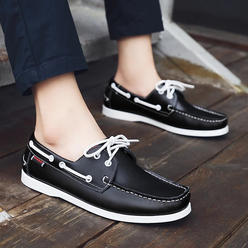 New genuine leather loafers for men's Moccasin driving shoes