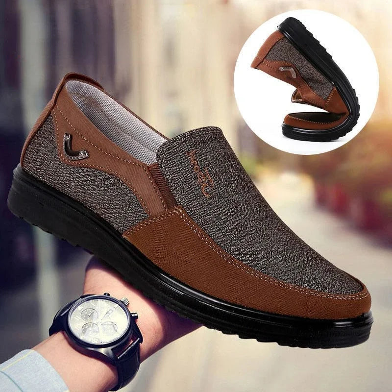 Men's Canvas Shoes Outdoor Lightweight Soft Sole Non-slip