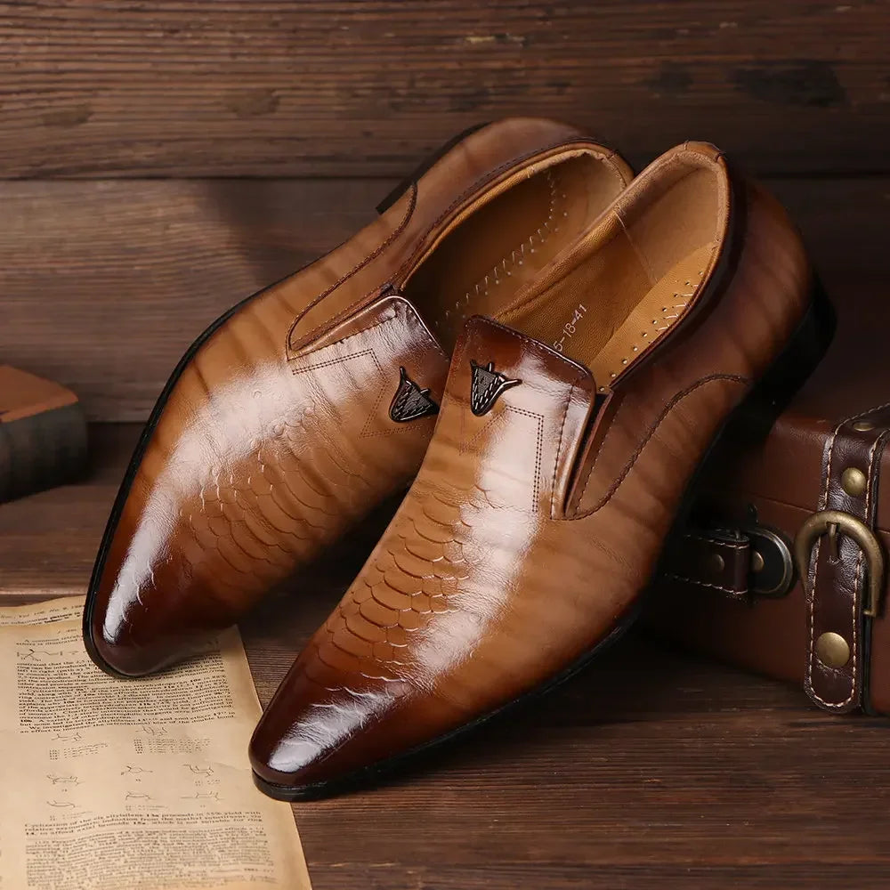 Retro Men's Dress Shoes Summer Casual Office Business Shoes