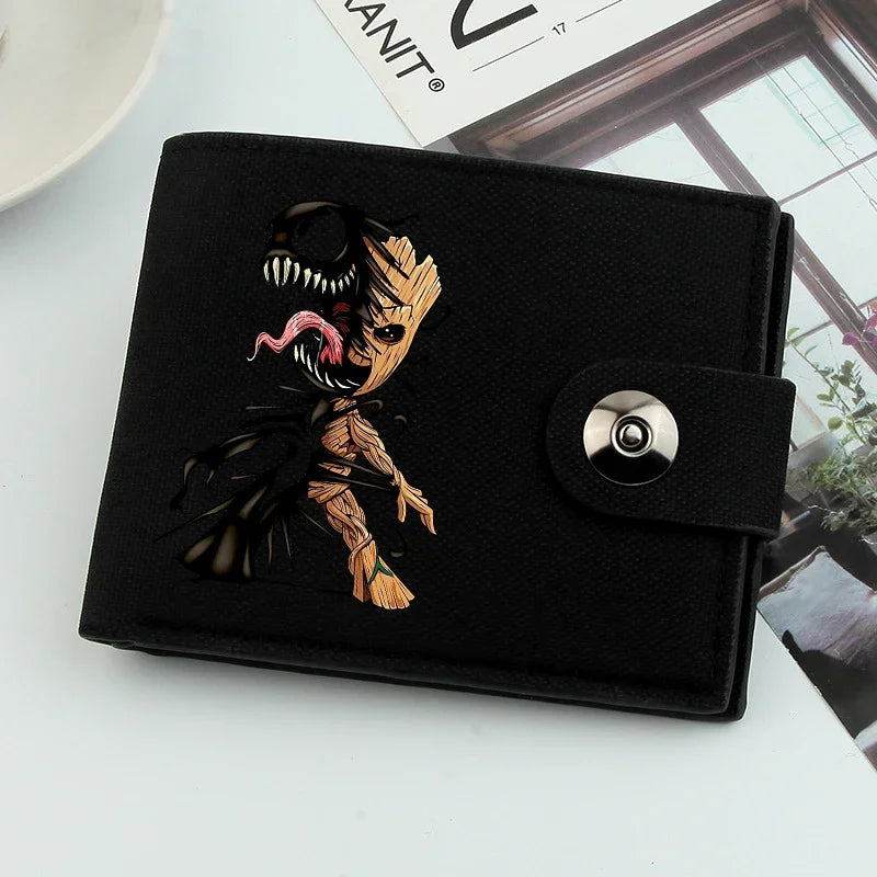 Cartoon Groot Wallet Men Short Dollar Clip Men Wallets Short And Comfortable