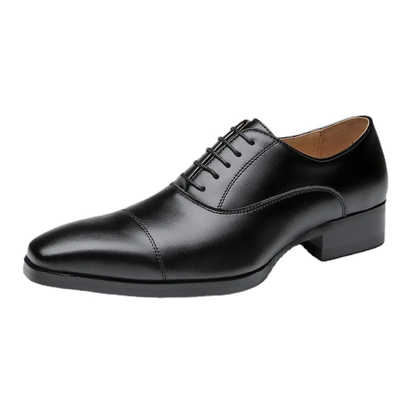 Genuine Leather Mens Dress Shoes Black Formal Social Shoe